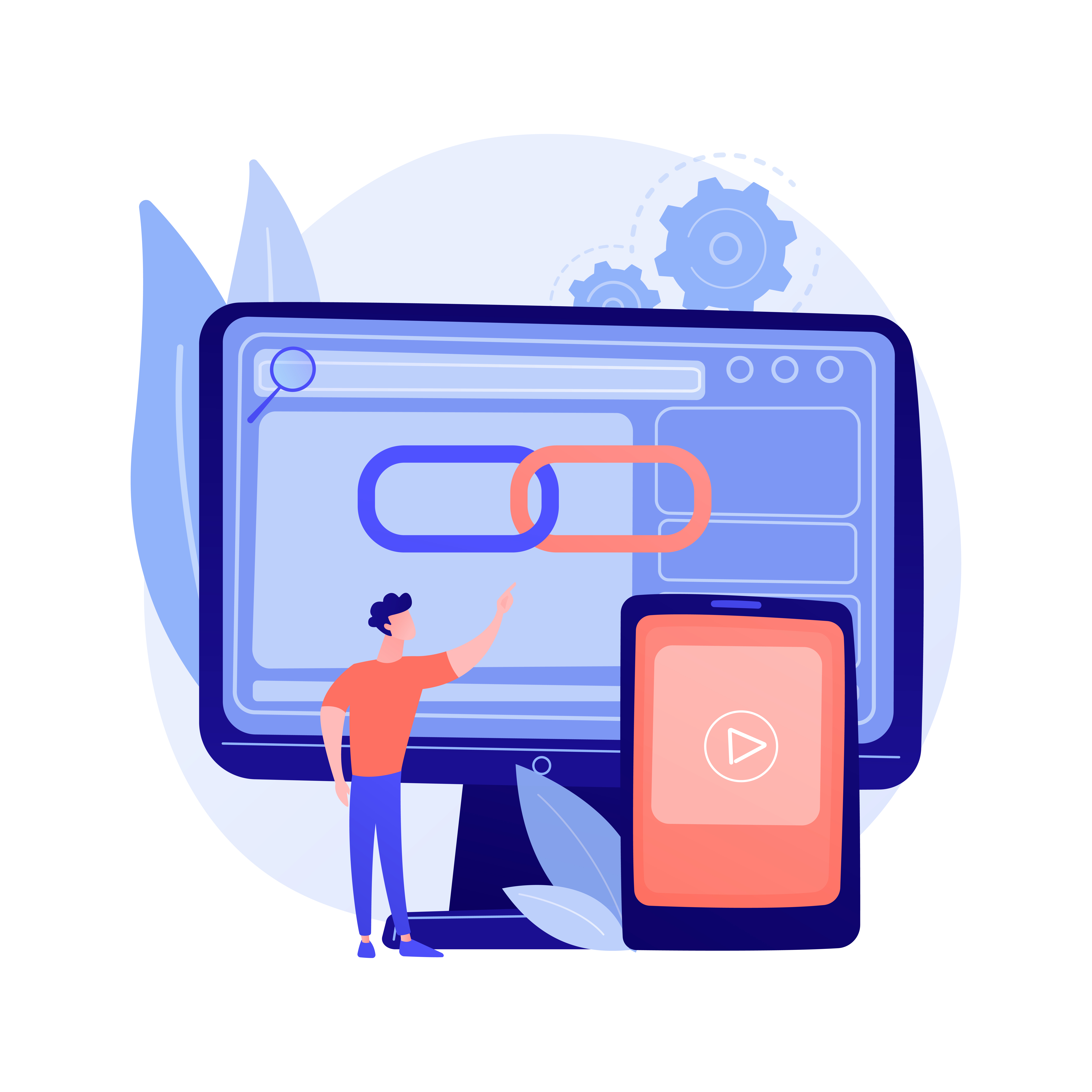 Media player vector concept metaphor.